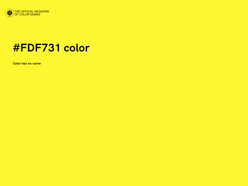 #FDF731 color image