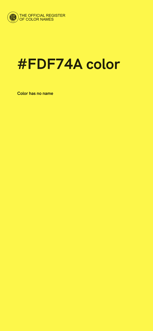 #FDF74A color image