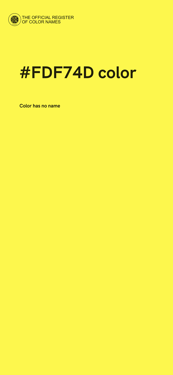 #FDF74D color image