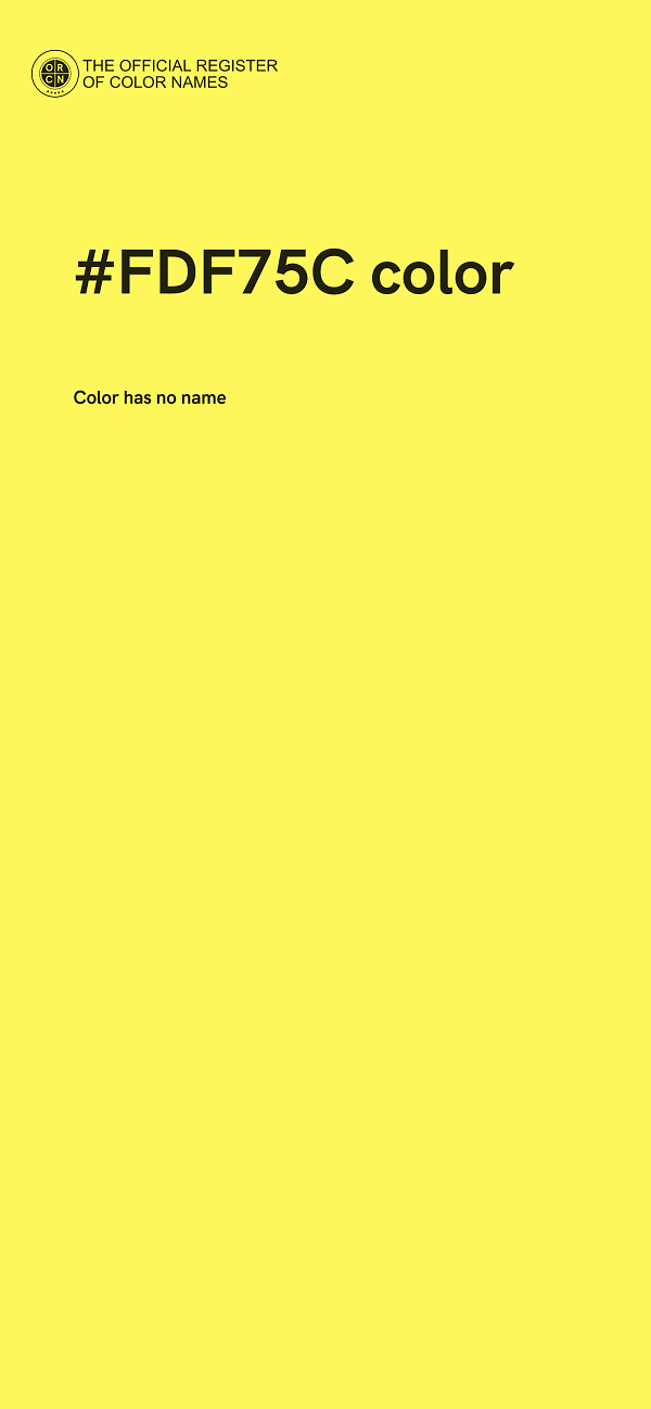 #FDF75C color image