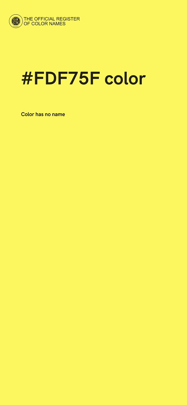 #FDF75F color image