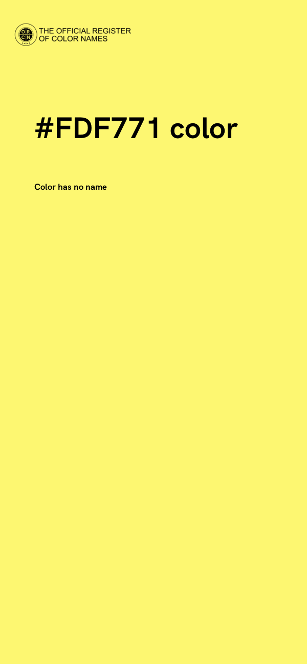 #FDF771 color image