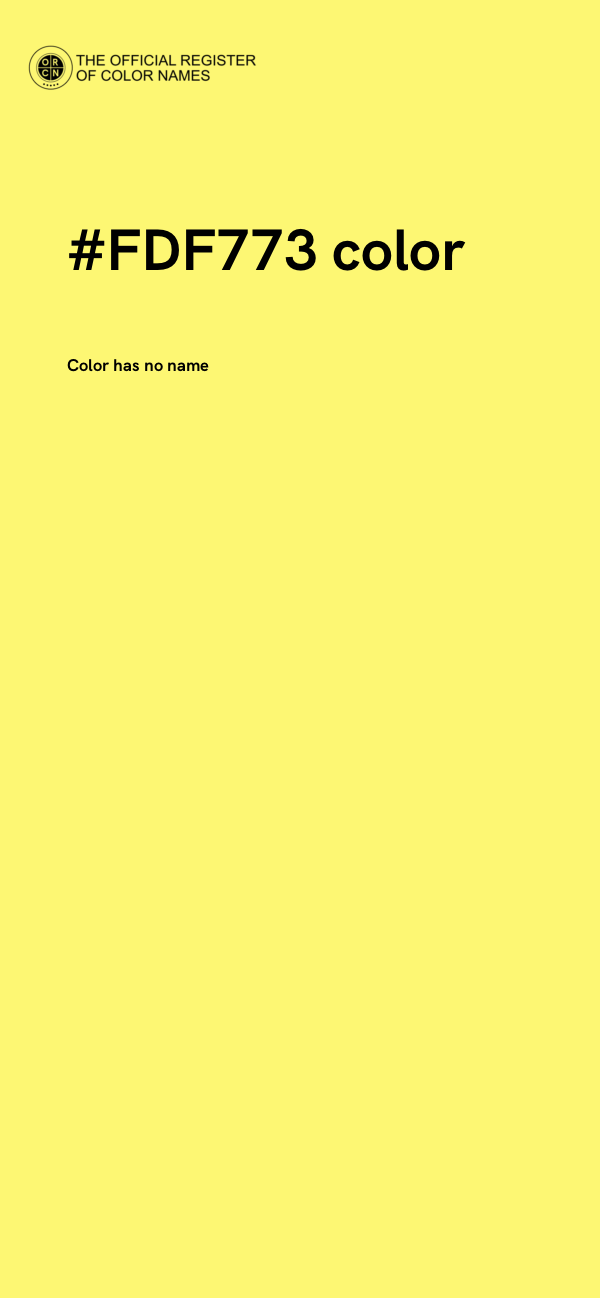 #FDF773 color image