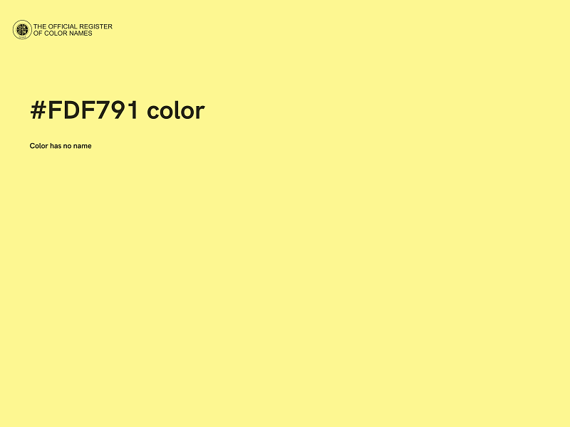 #FDF791 color image