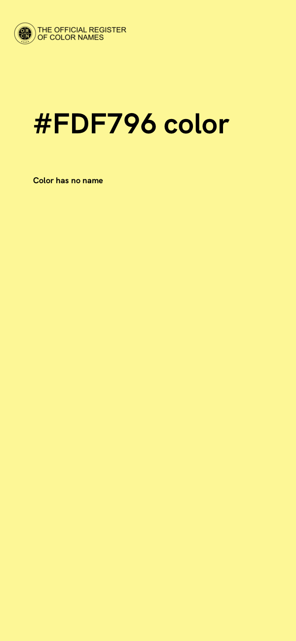 #FDF796 color image