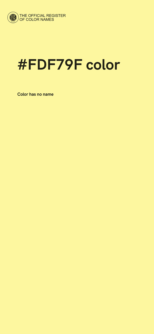 #FDF79F color image