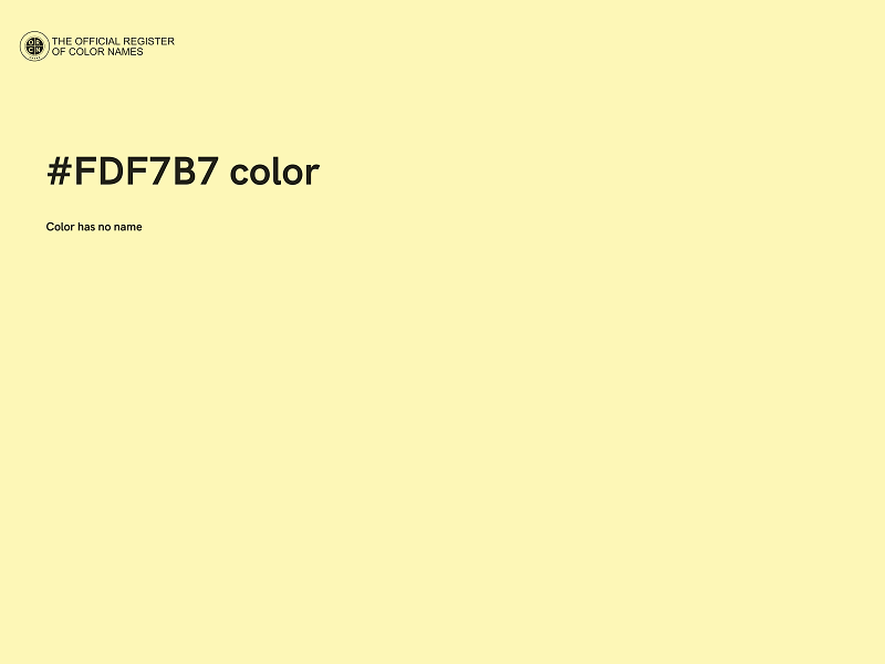 #FDF7B7 color image