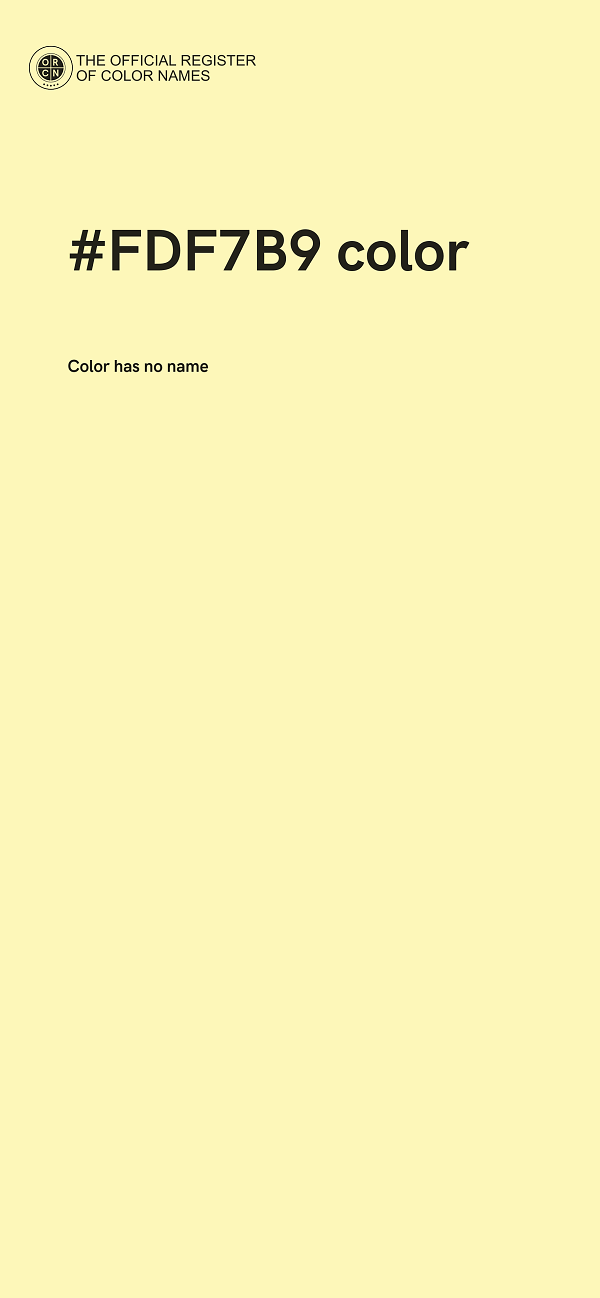 #FDF7B9 color image
