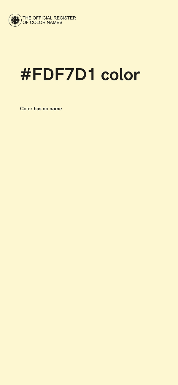 #FDF7D1 color image