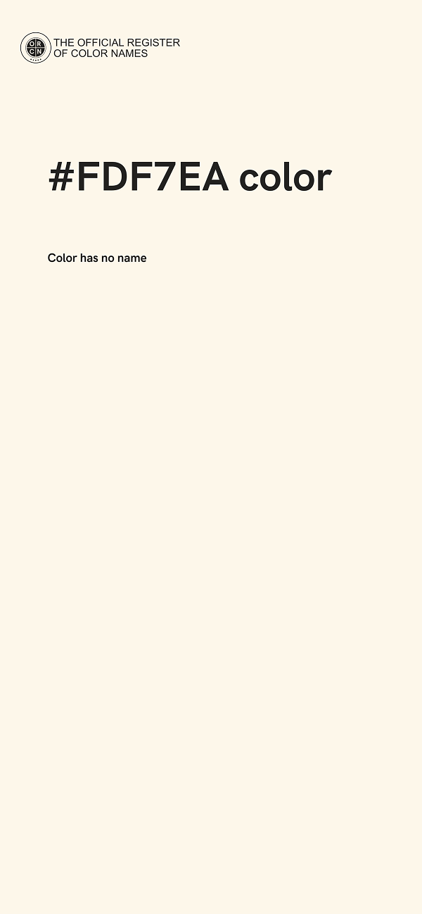 #FDF7EA color image