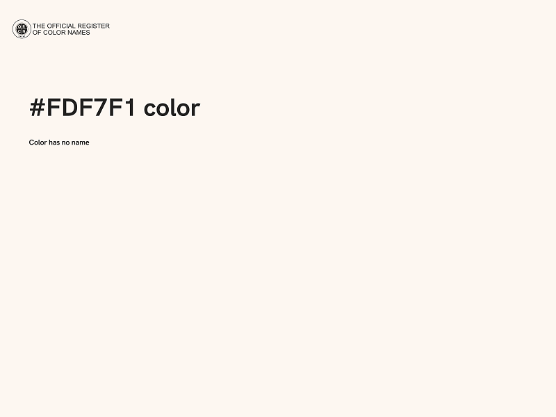 #FDF7F1 color image