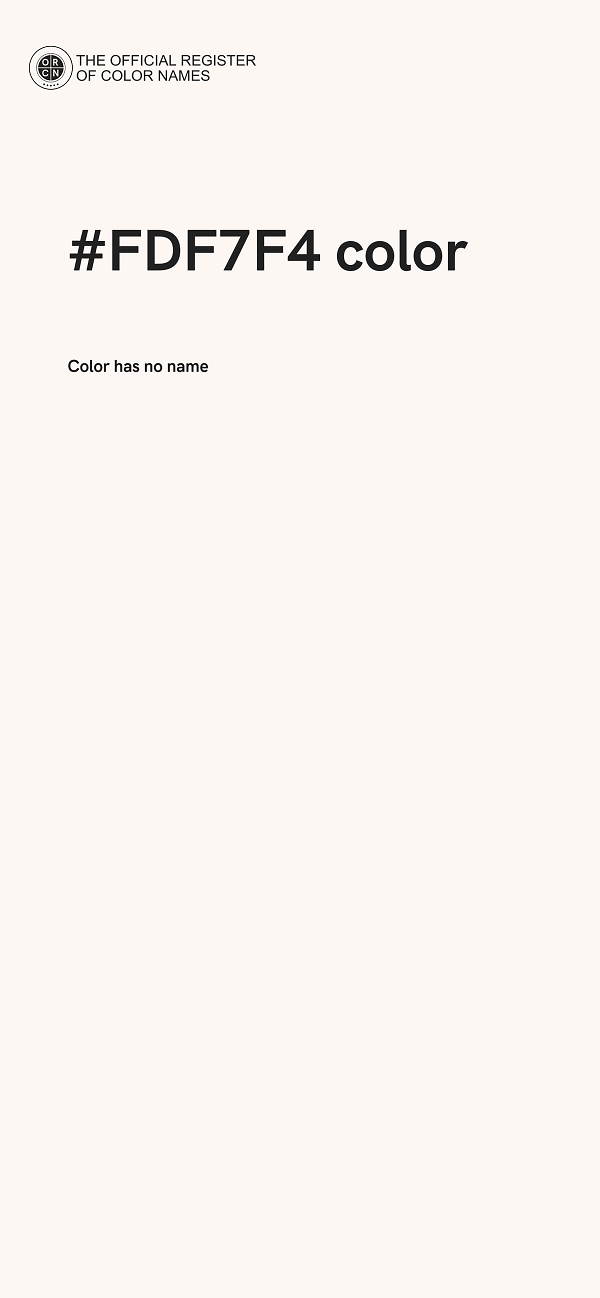 #FDF7F4 color image