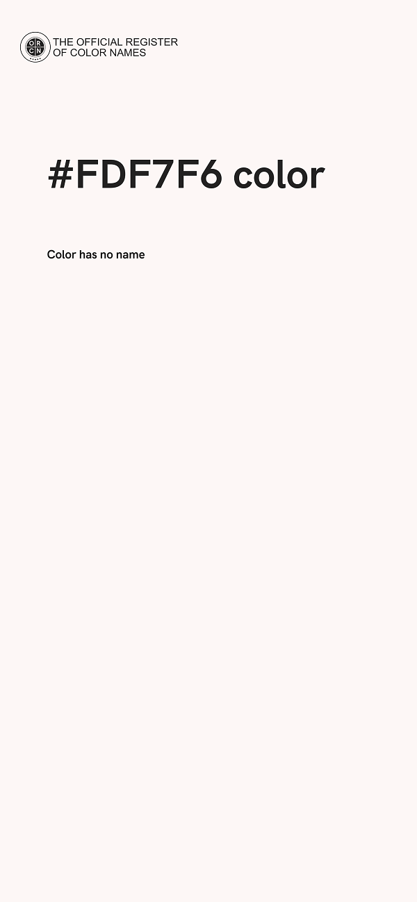 #FDF7F6 color image