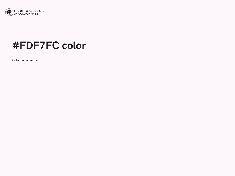 #FDF7FC color image