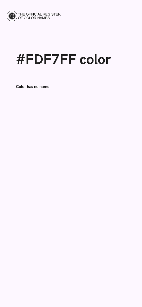 #FDF7FF color image
