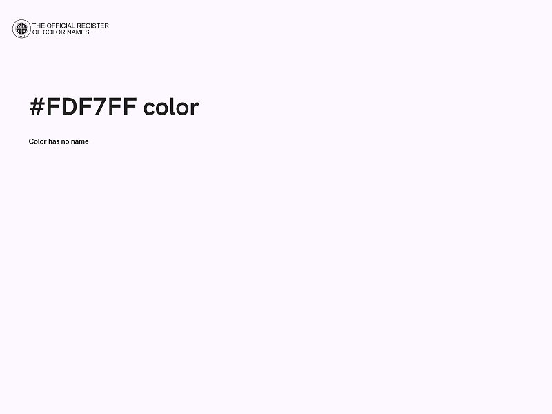 #FDF7FF color image
