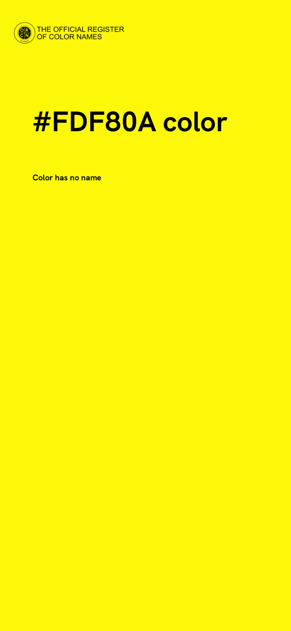 #FDF80A color image