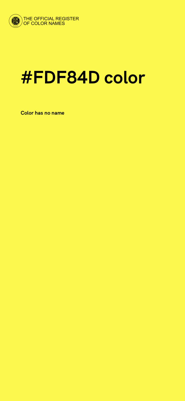#FDF84D color image