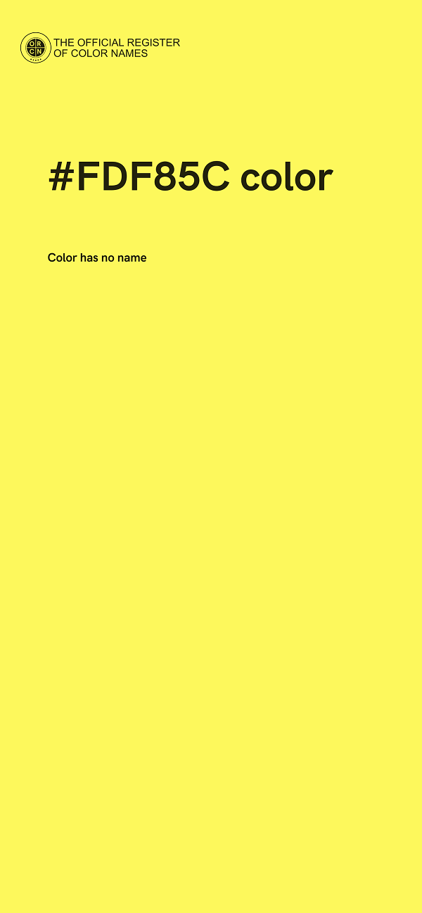 #FDF85C color image