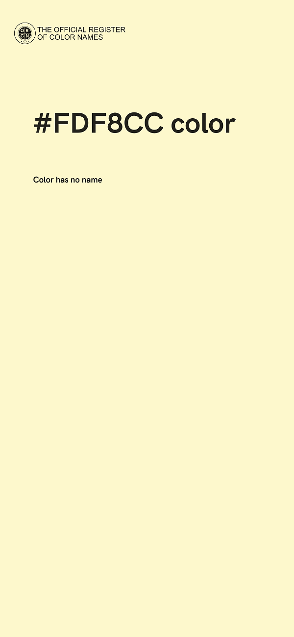 #FDF8CC color image