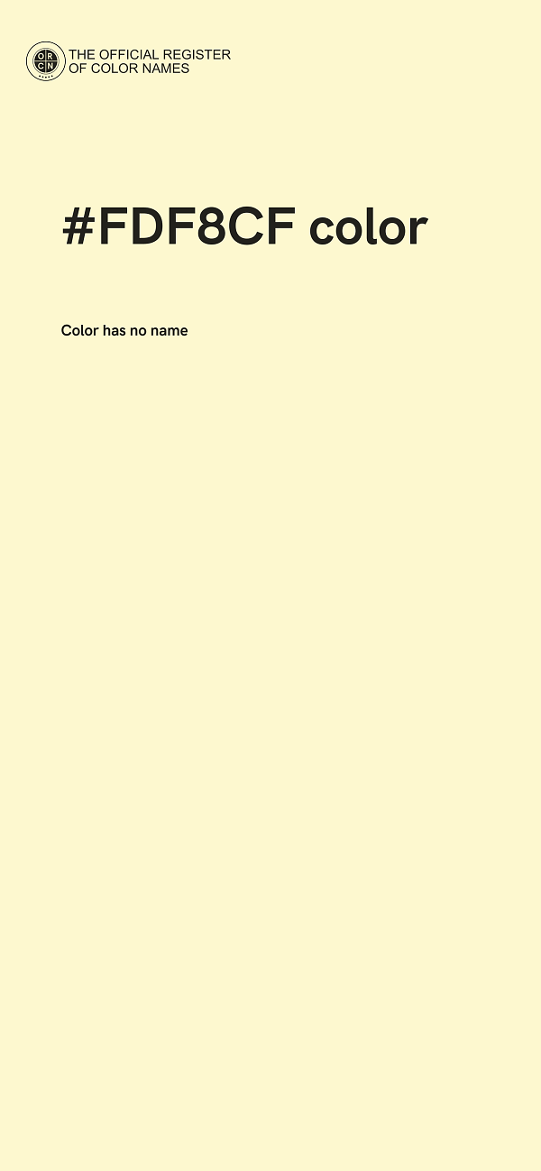 #FDF8CF color image