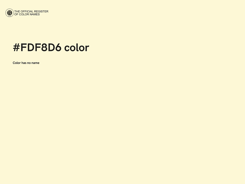 #FDF8D6 color image