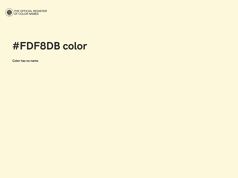 #FDF8DB color image