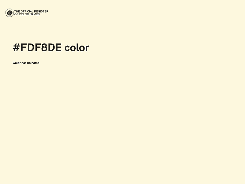#FDF8DE color image