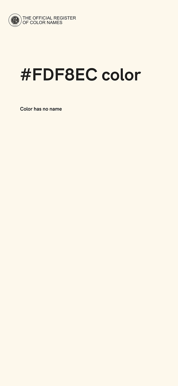 #FDF8EC color image