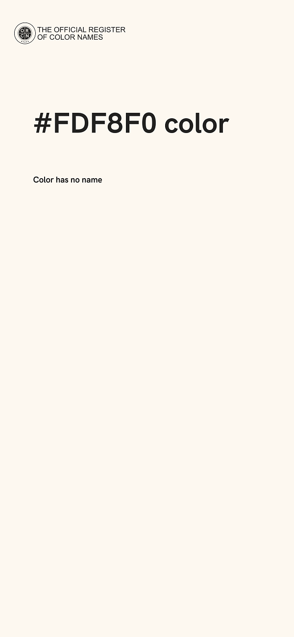 #FDF8F0 color image