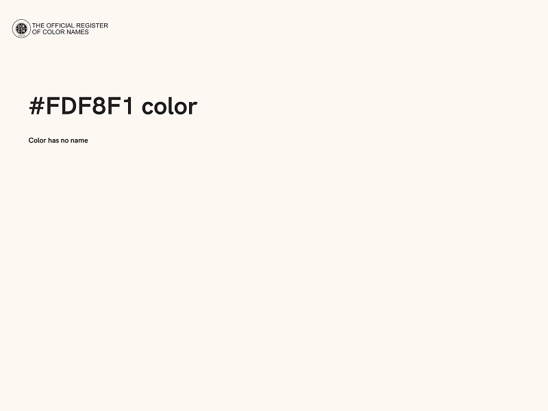 #FDF8F1 color image