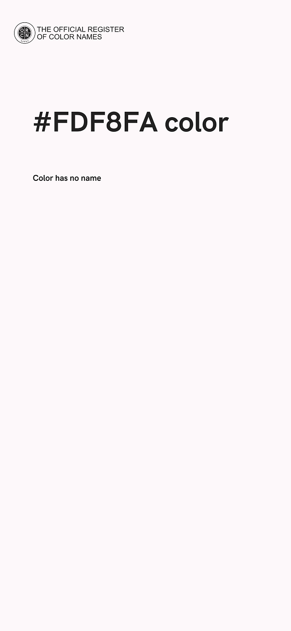 #FDF8FA color image