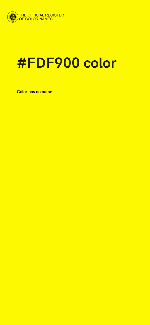 #FDF900 color image