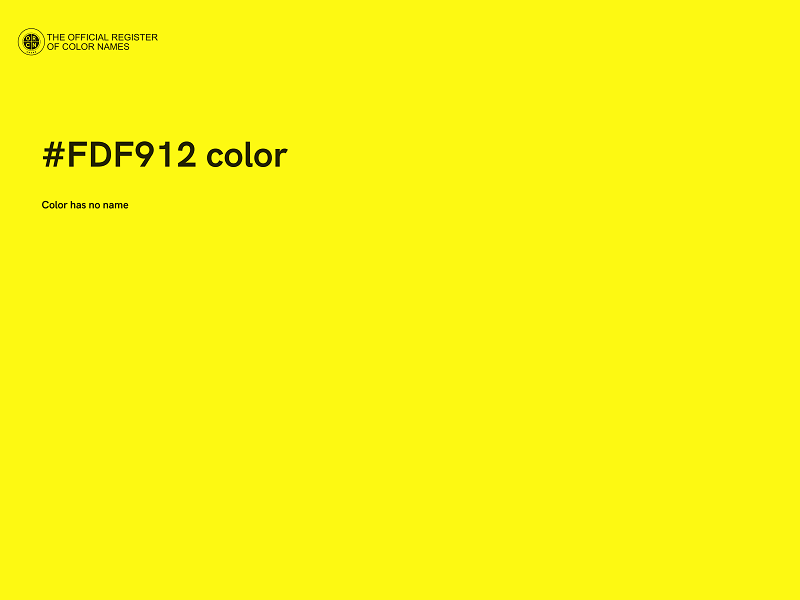 #FDF912 color image