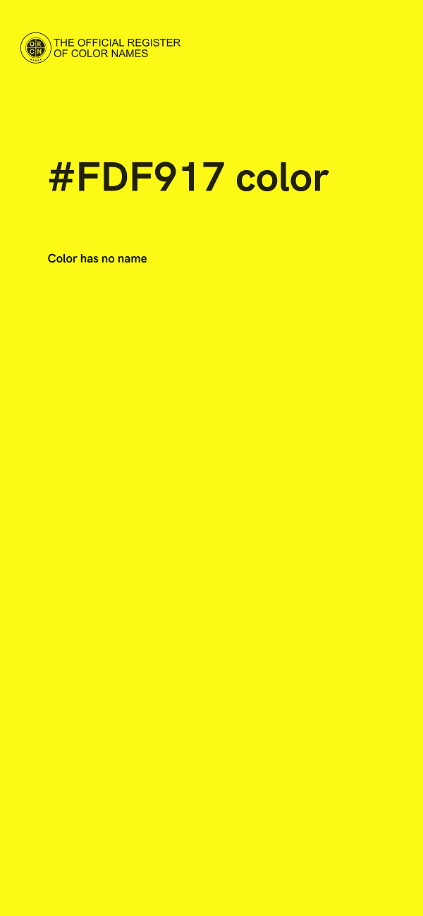 #FDF917 color image
