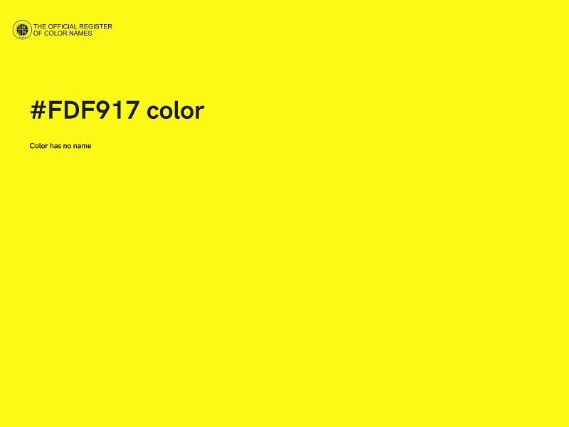 #FDF917 color image