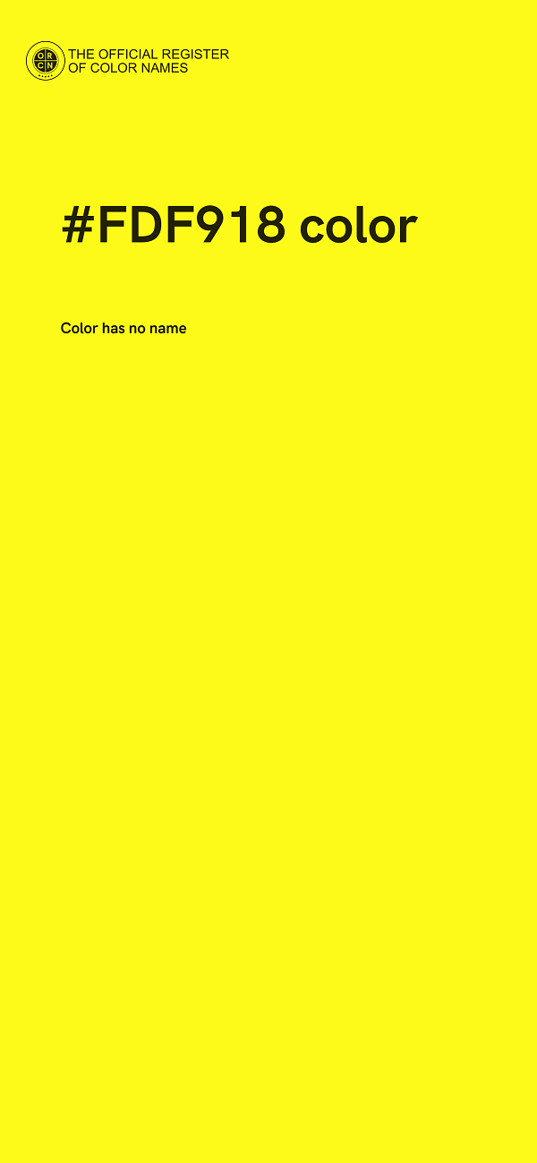 #FDF918 color image