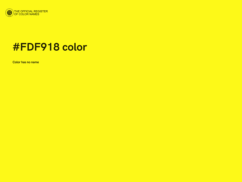 #FDF918 color image