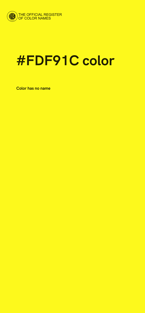#FDF91C color image