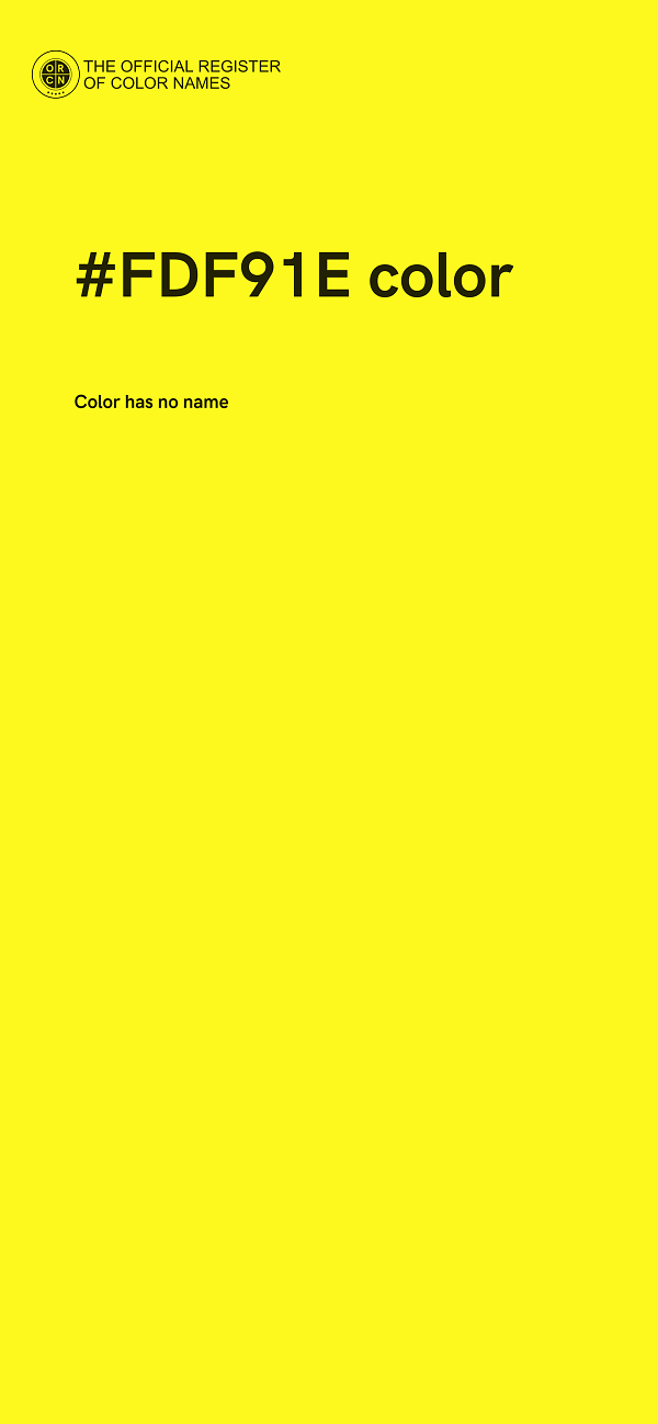 #FDF91E color image