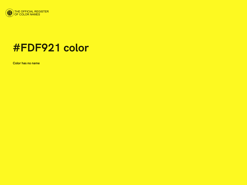 #FDF921 color image