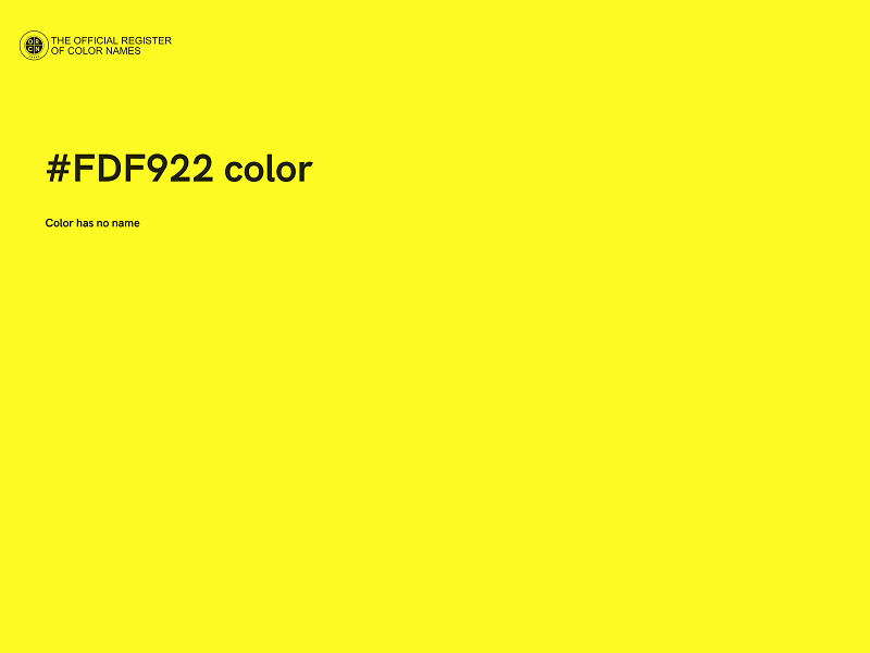 #FDF922 color image