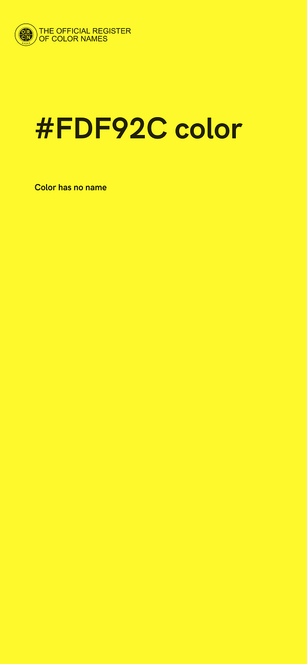 #FDF92C color image