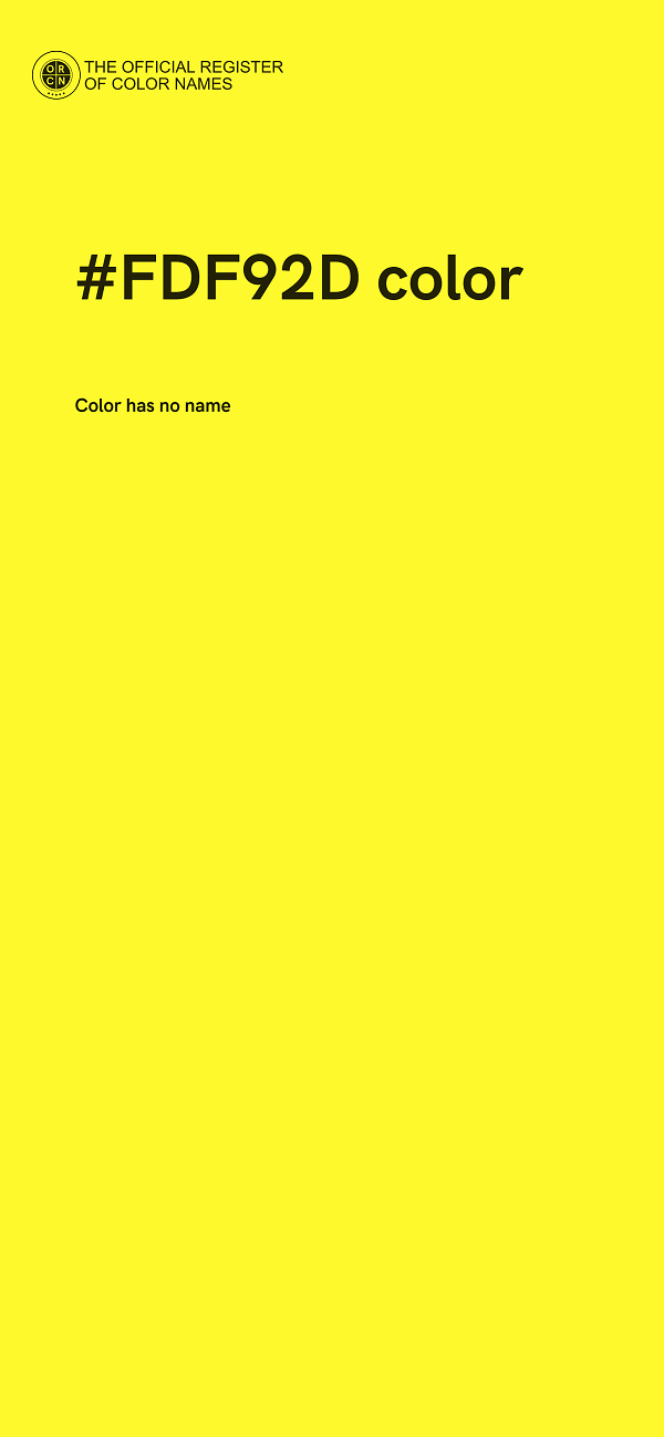 #FDF92D color image