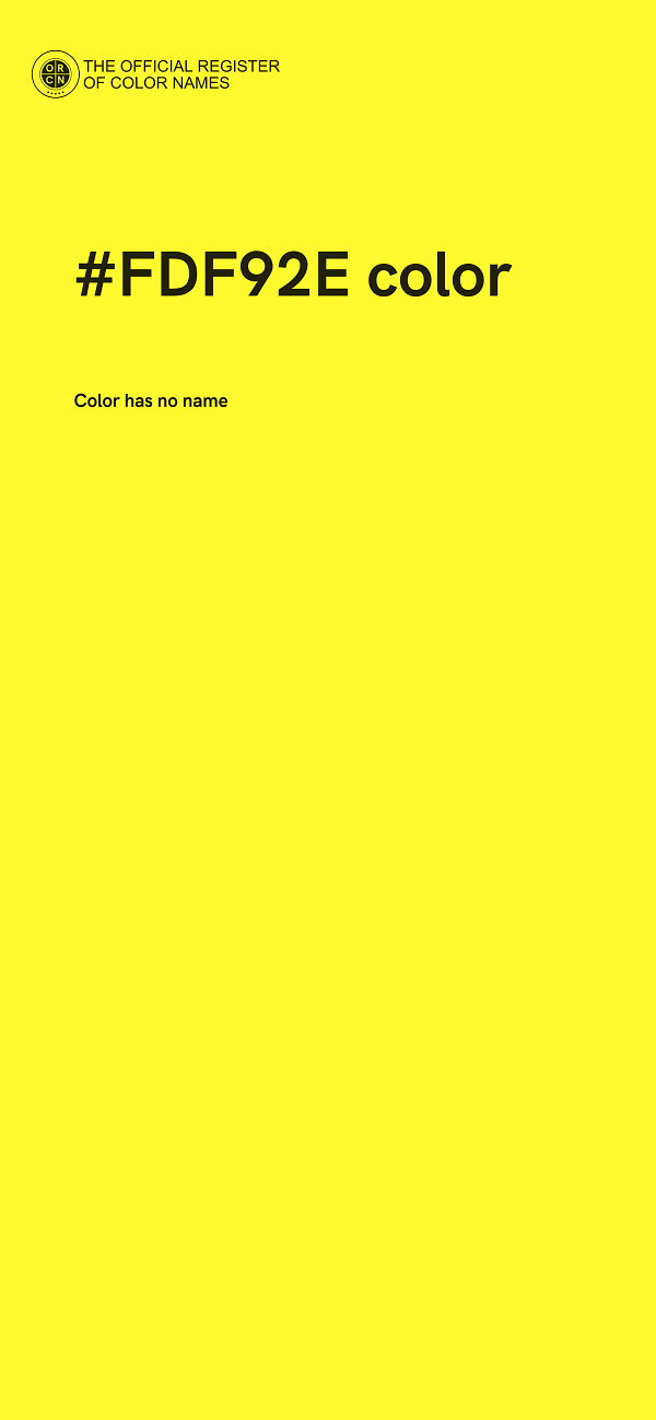 #FDF92E color image