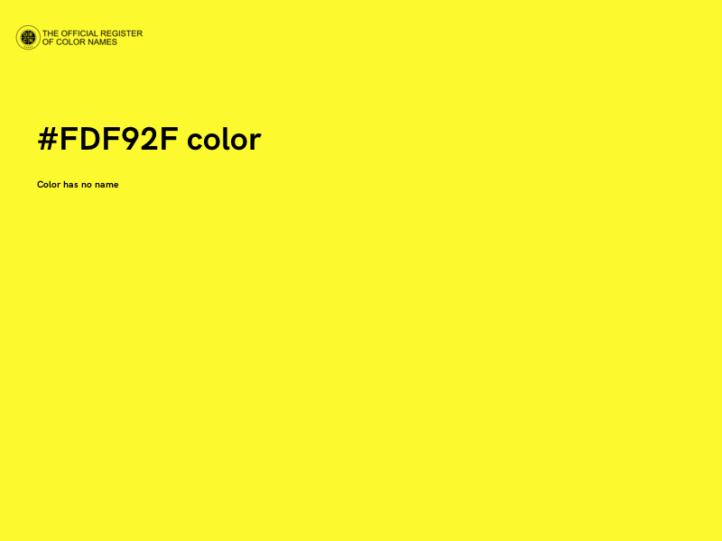 #FDF92F color image
