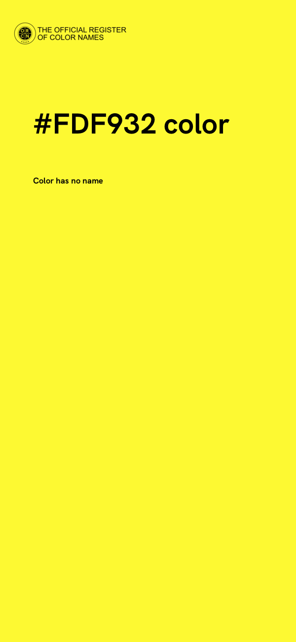 #FDF932 color image