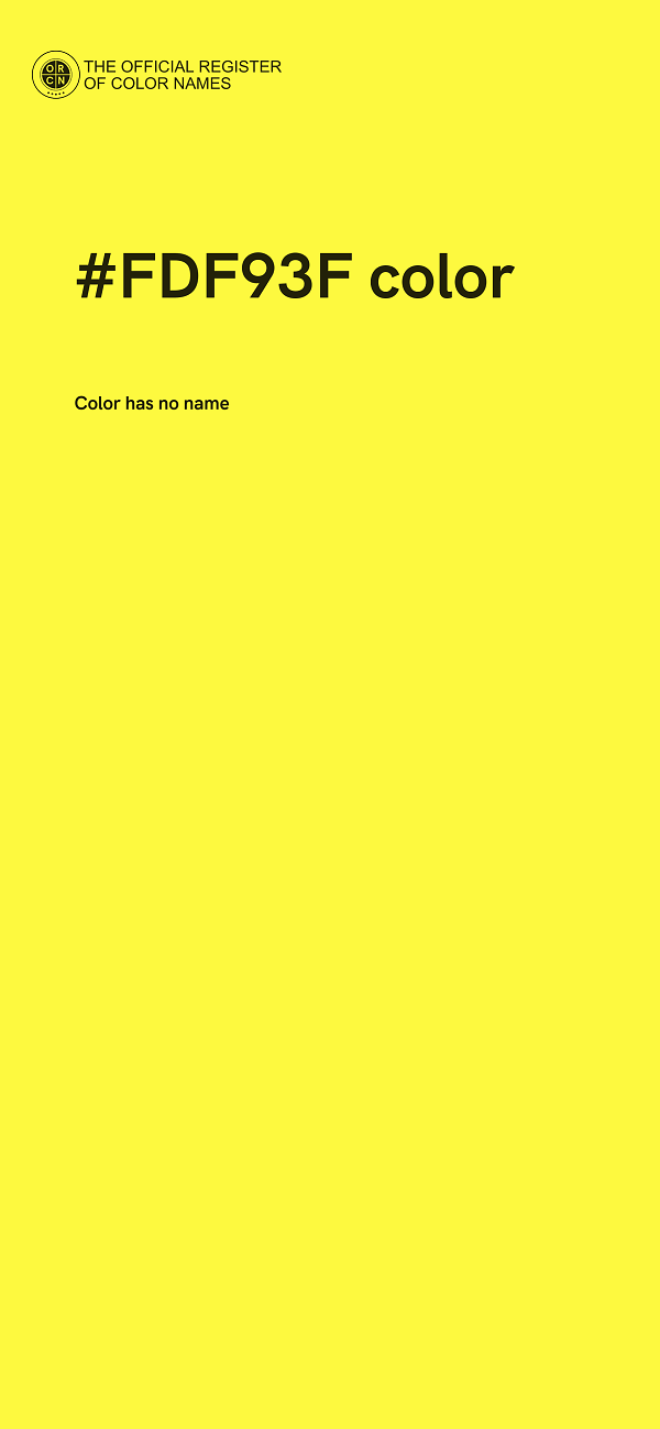 #FDF93F color image