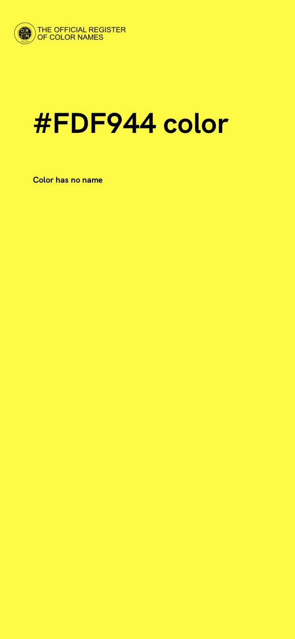 #FDF944 color image