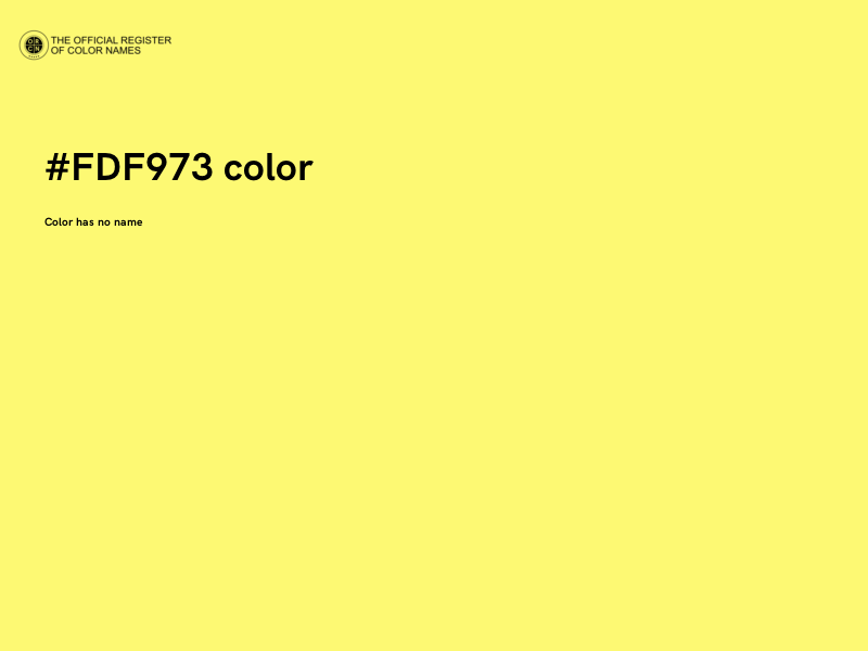 #FDF973 color image